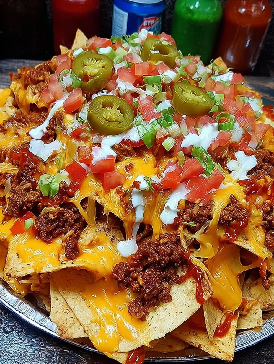 loaded sheet pan nachos