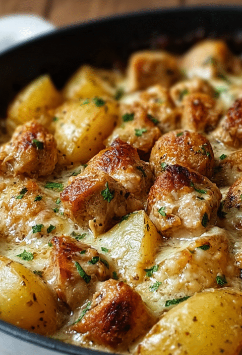 Garlic Parmesan Crockpot Chicken and Potatoes recipe