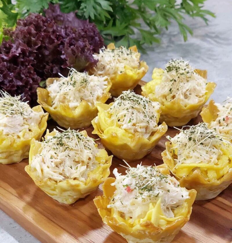 elegant crab salad cups