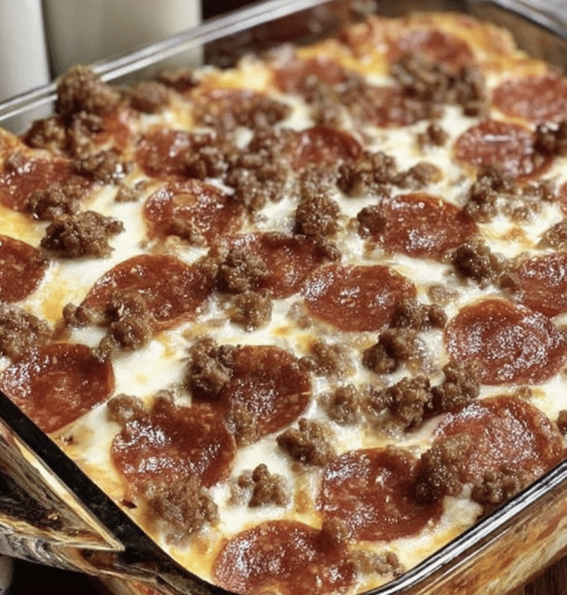 Meat Lovers Pizza Casserole