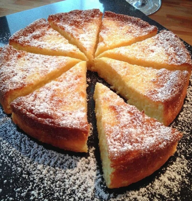 slow cooked magic custard cake