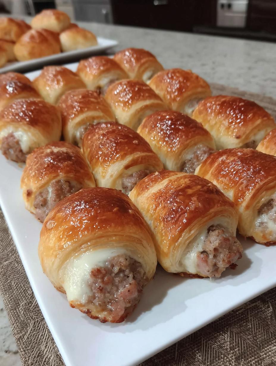 Homemade Sausage and Cheese Croissant Rolls