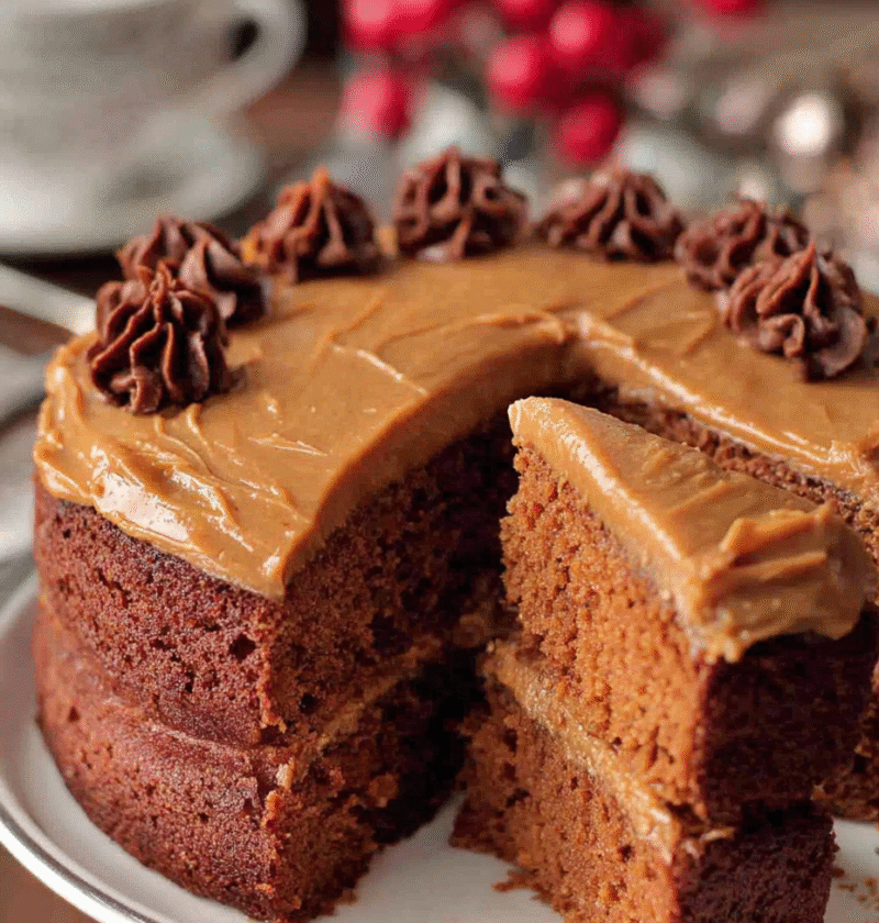 Gingerbread Cake with Cinnamon Molasses Frosting