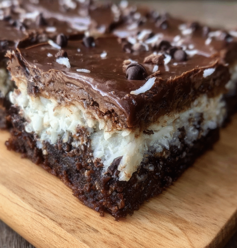 Decadent Chocolate Coconut Cake with Rich Cocoa Flavor and Gooey Chocolate Chips
