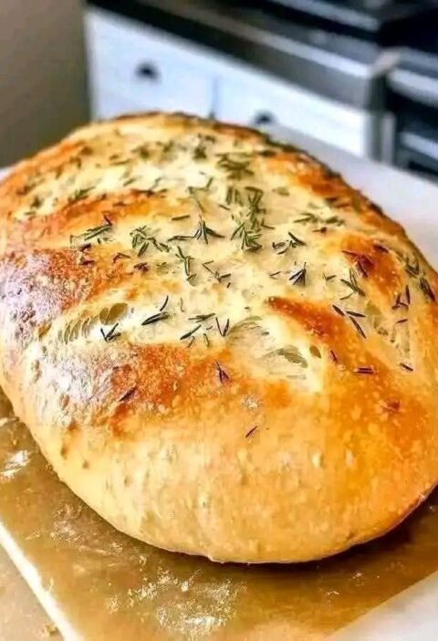 the no-knead garlic bread
