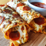 Cheesy Baked Pizza Wraps