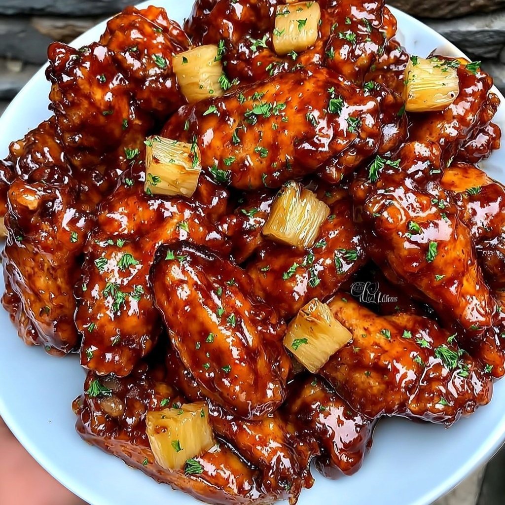 Brown Sugar Pineapple Wings