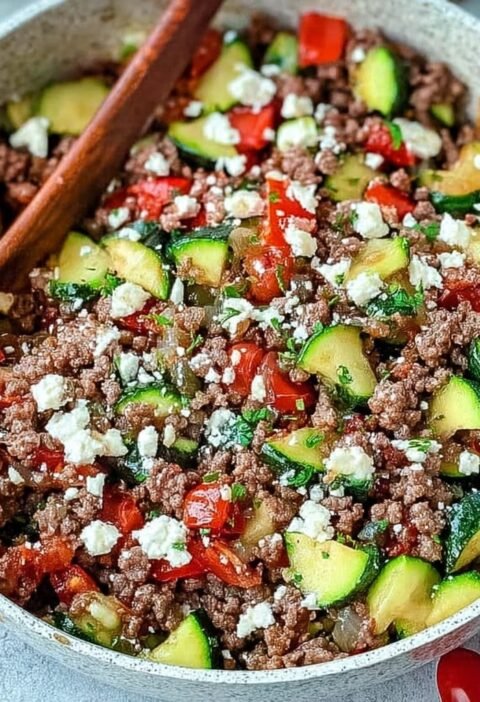 Mediterranean Ground Beef Skillet