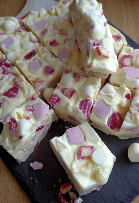 White Chocolate Rocky road fudge