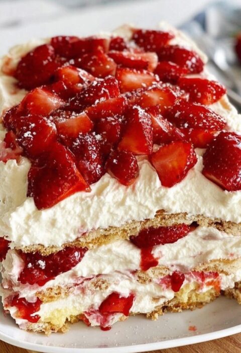 Strawberry Cream Cheese Icebox Cake