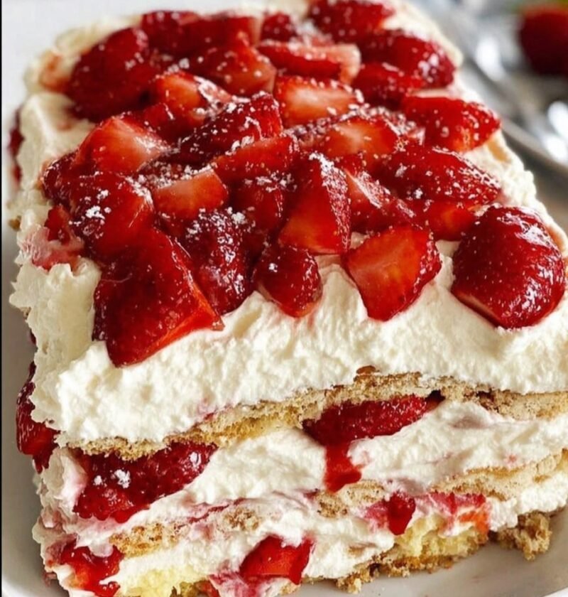 Strawberry Cream Cheese Icebox Cake