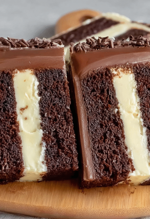 Delicious Chocolate Cake with White Frosting