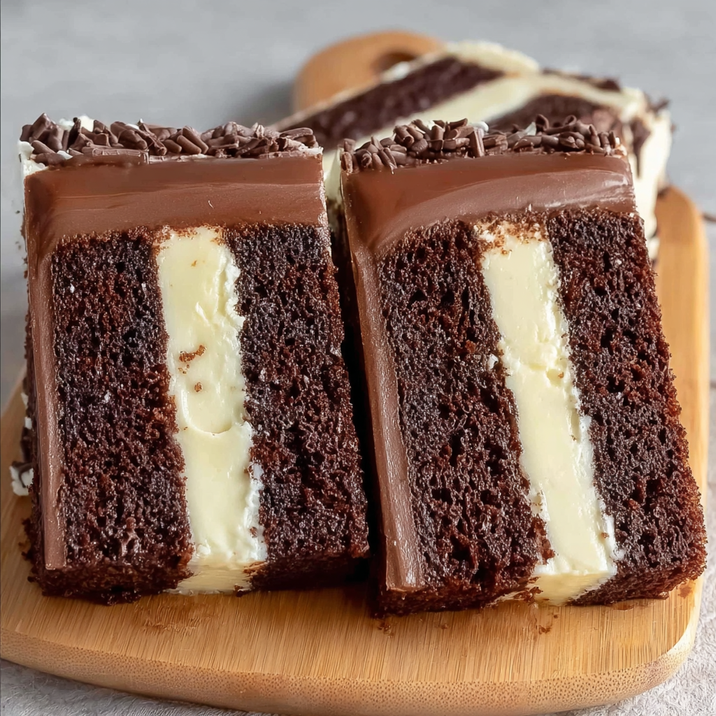 Delicious Chocolate Cake with White Frosting