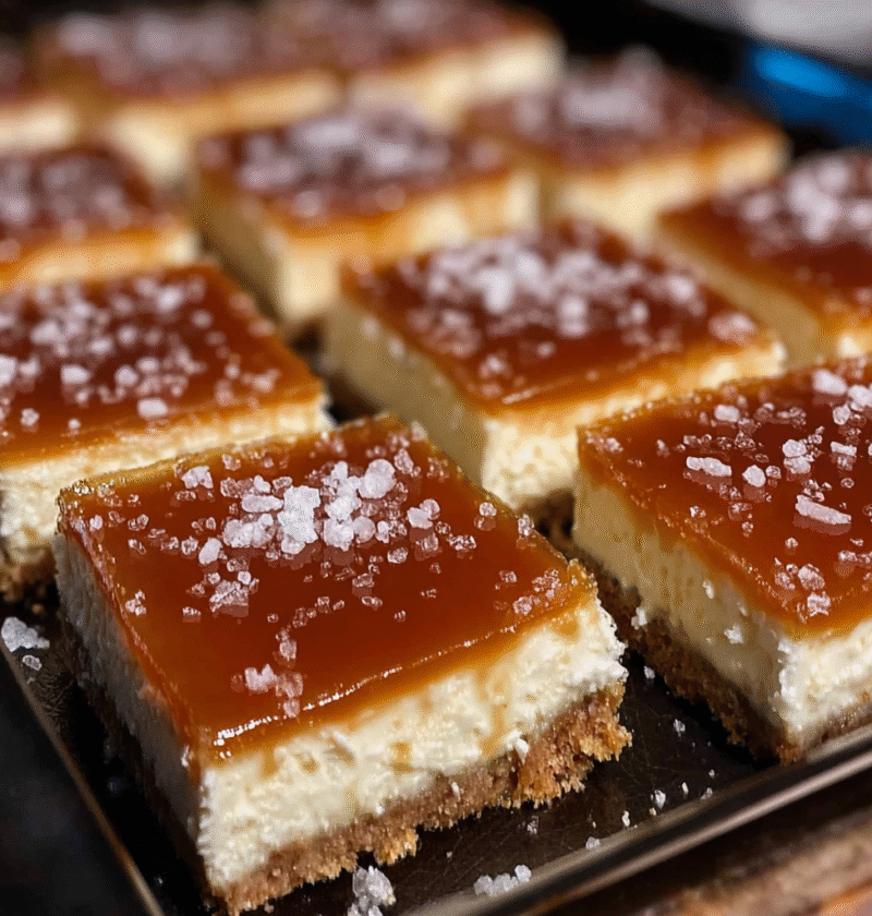 Salted Caramel Cheesecake Bars