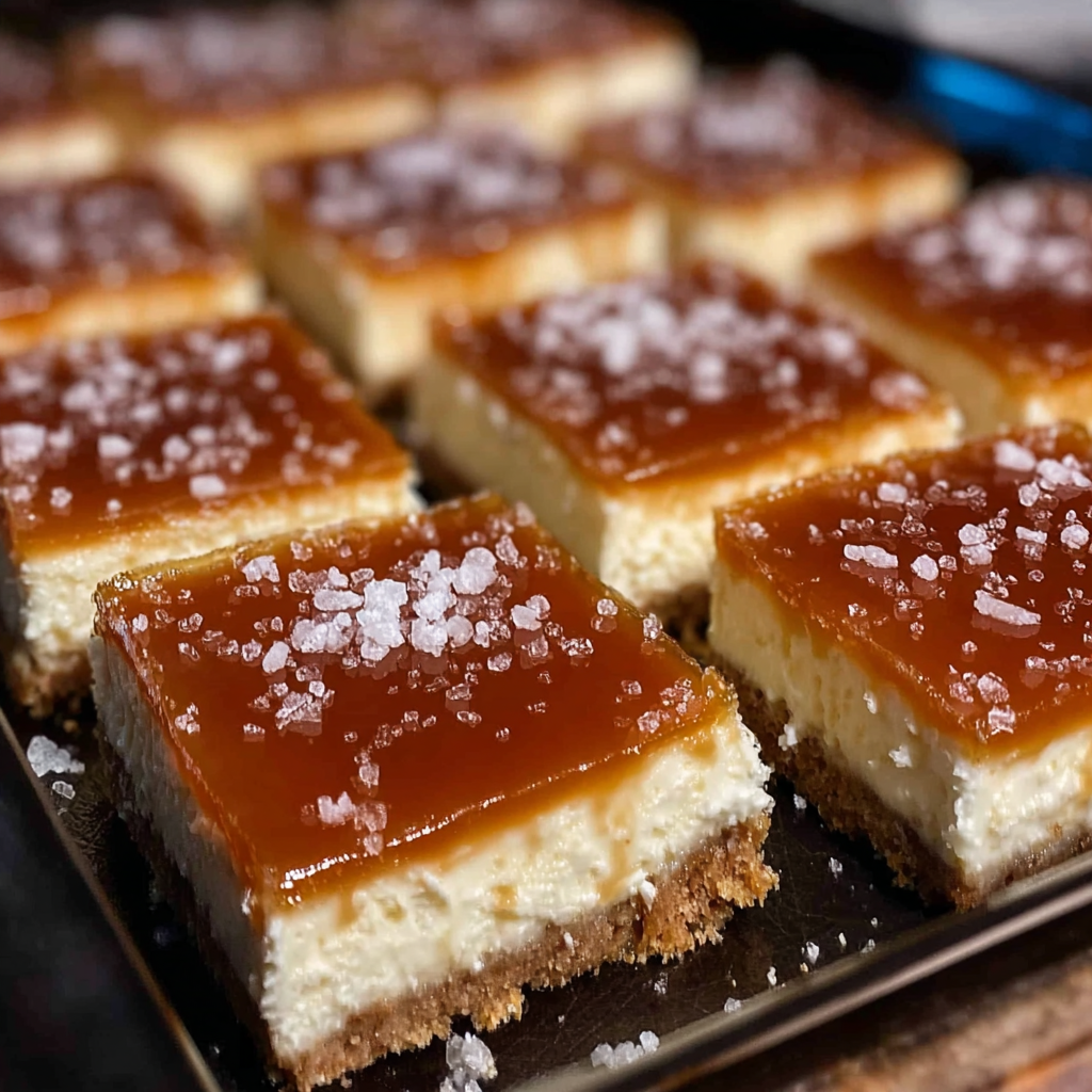 Salted Caramel Cheesecake Bars