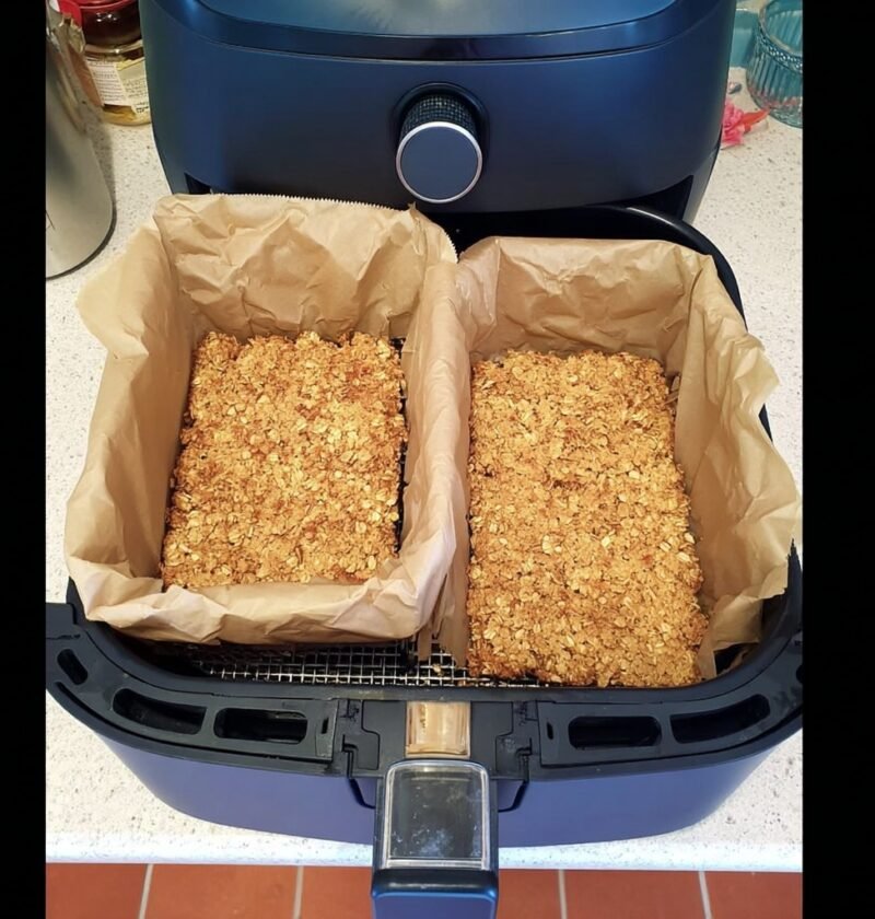 Flapjack – normal recipe- baked in Ninja air fryer for the first time