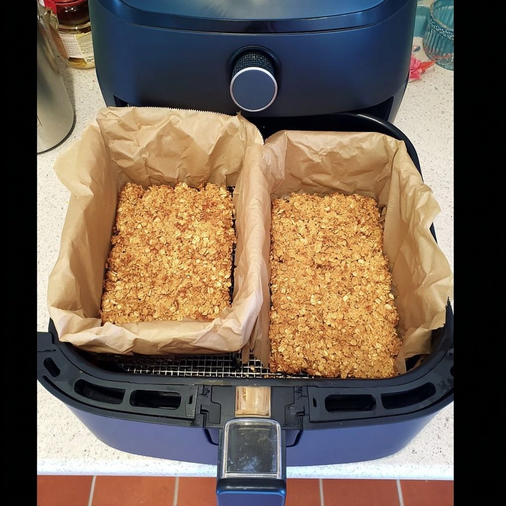 Flapjack - normal recipe- baked in Ninja air fryer for the first time