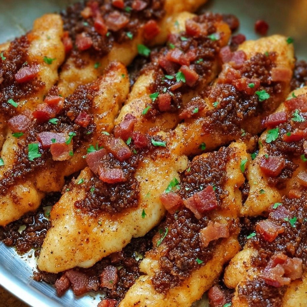 Bacon Brown Sugar Chicken Tenders - sweet, savory perfection!