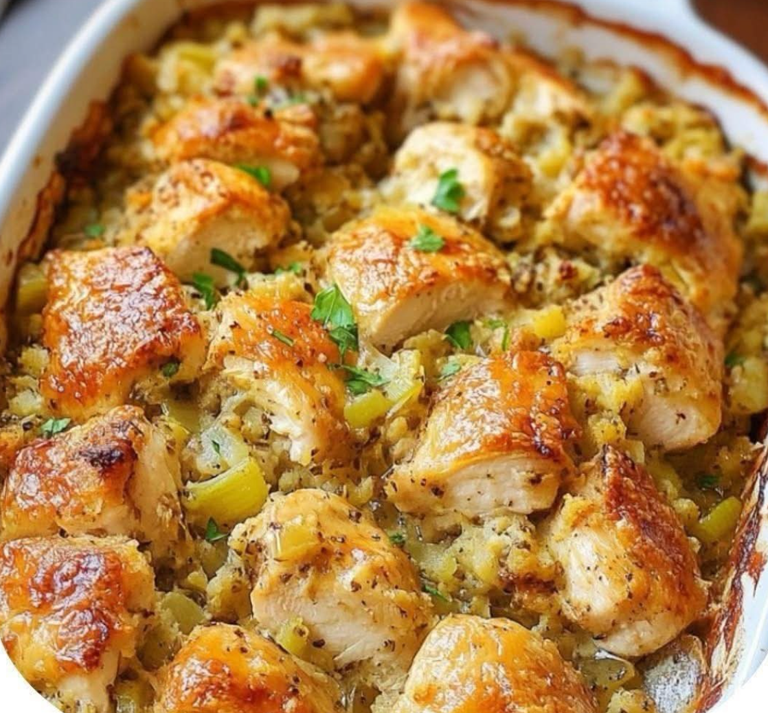 Dolly’s Chicken and Stuffing Casserole