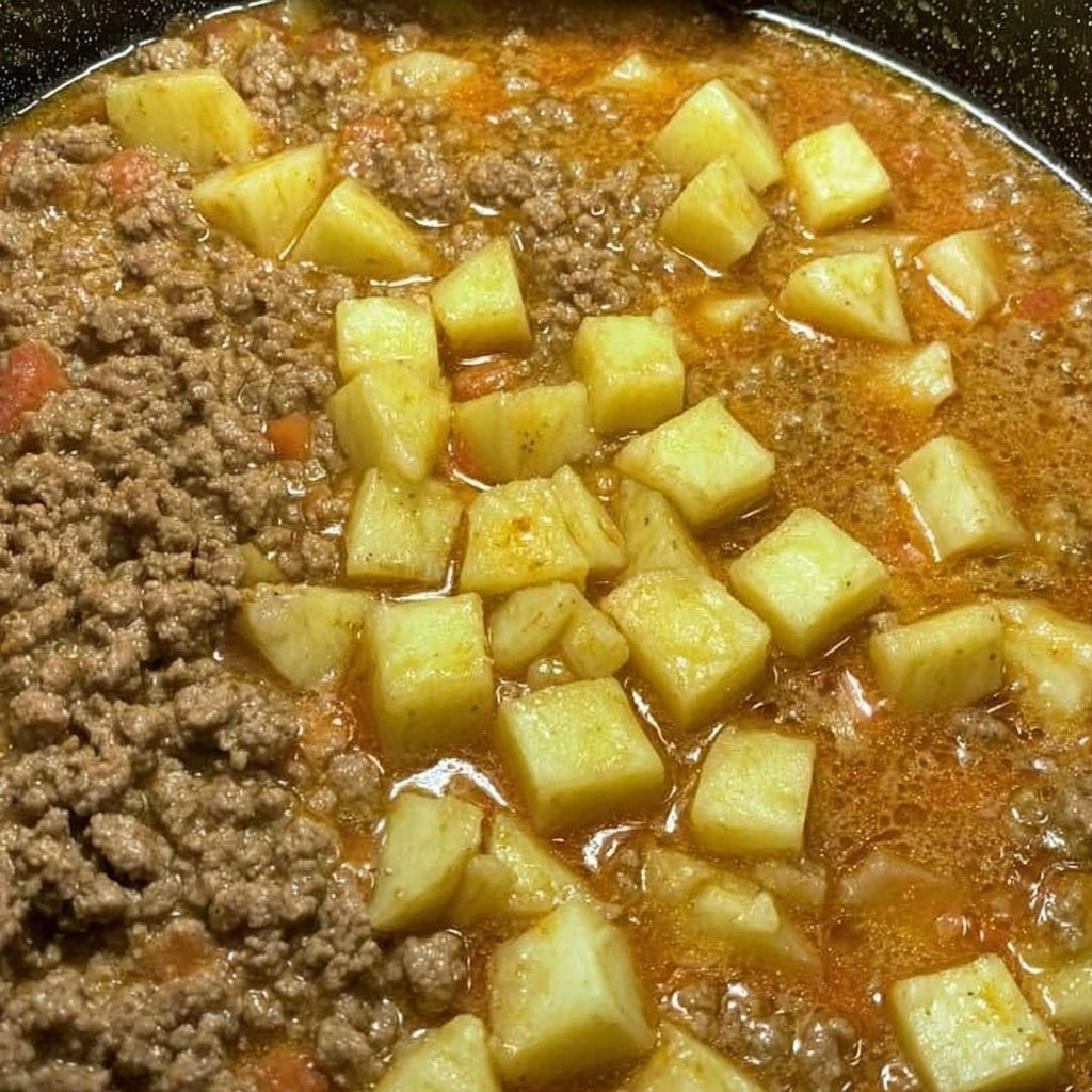 Mom’s Picadillo Con Papa. Ground Beef with Potatoes