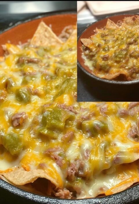 Green Chile And Extra Cheese Chilequiles