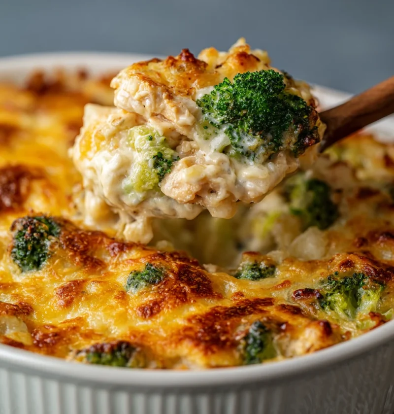 Cheesy Baked Potato Chicken Broccoli Casserole