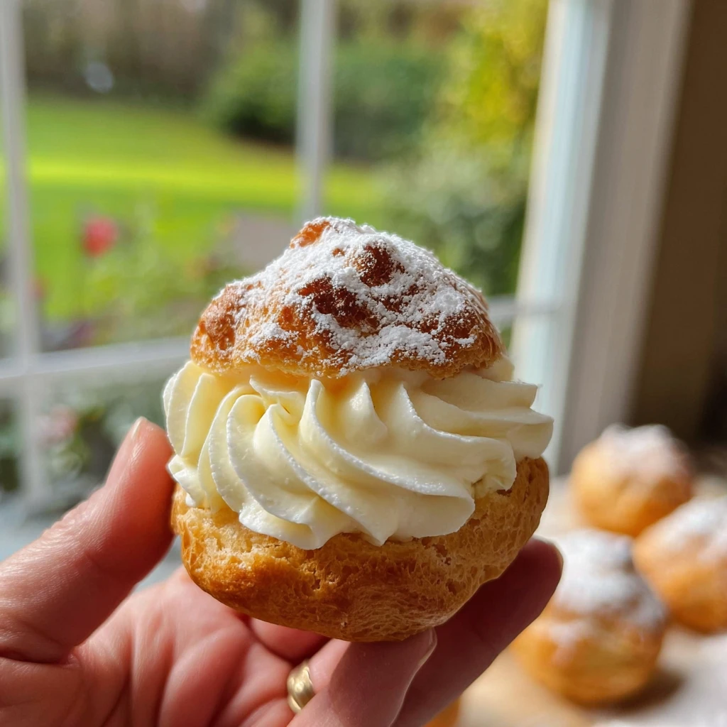 Classic Cream Puffs with Vanilla Whipped Cream Filling