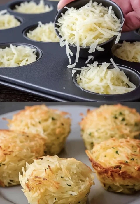 Crispy Baked Hash Brown Muffin Bites Recipe Easy Crispy Hash Brown Muffins How To Make Hash Brown Muffin Bites Gluten-free...