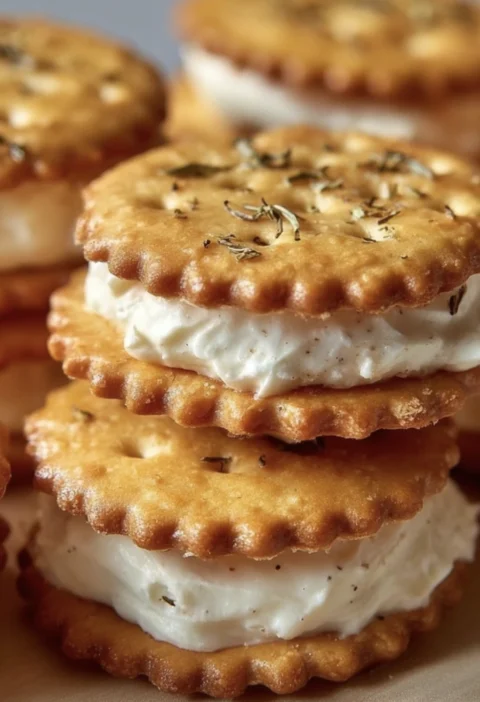 Easy Creamy Ham And Cheese Cracker Recipe Best Ham And Cheese Cracker Stack Quick Ham Cheese Cracker Snacks Gourmet Ham Ch...