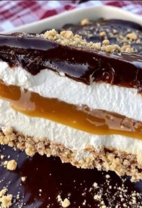 Homemade Nobake Twix Cheesecake