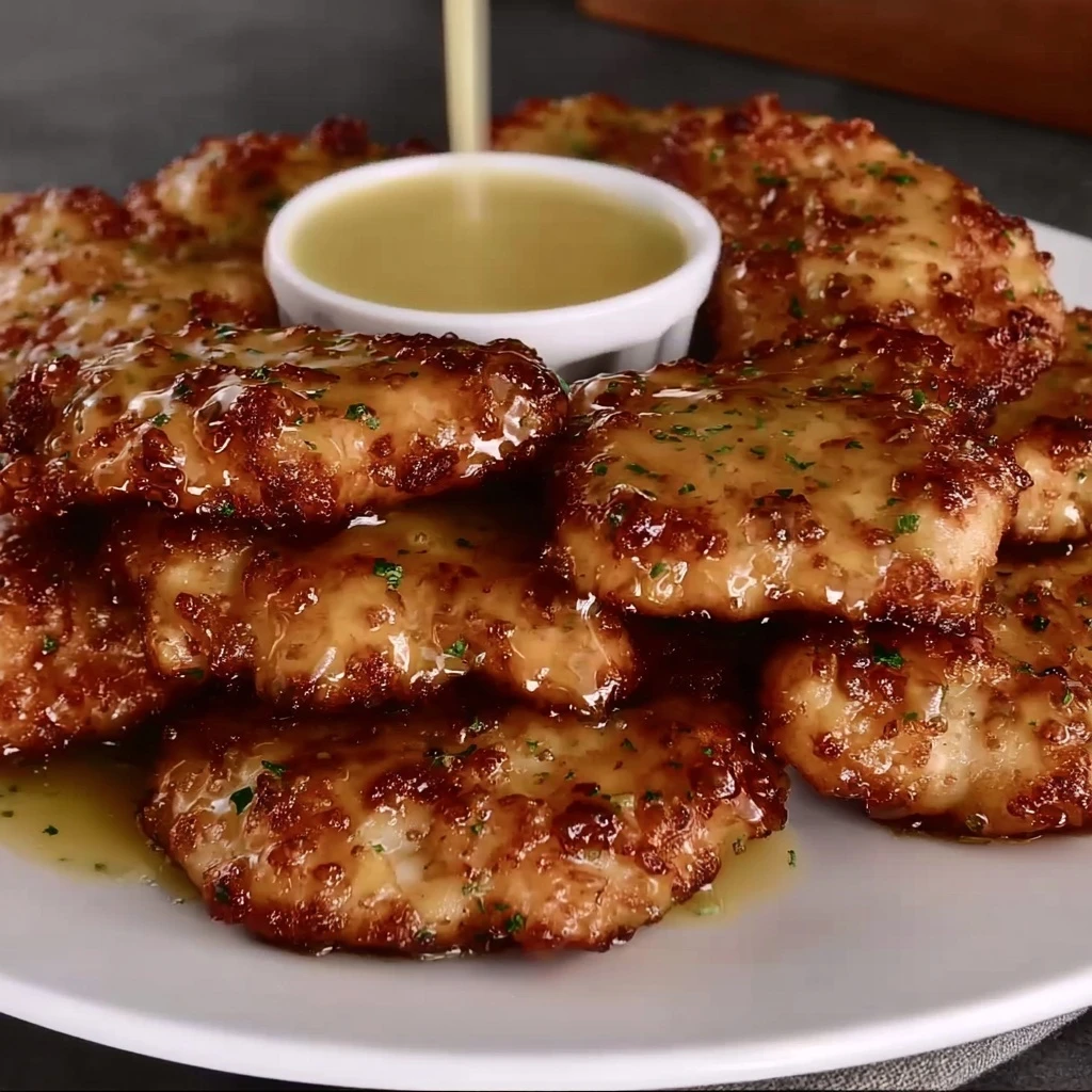 honey garlic chicken fritters