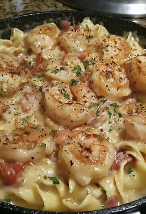 Hundred Shrimp Chicken Alfredo