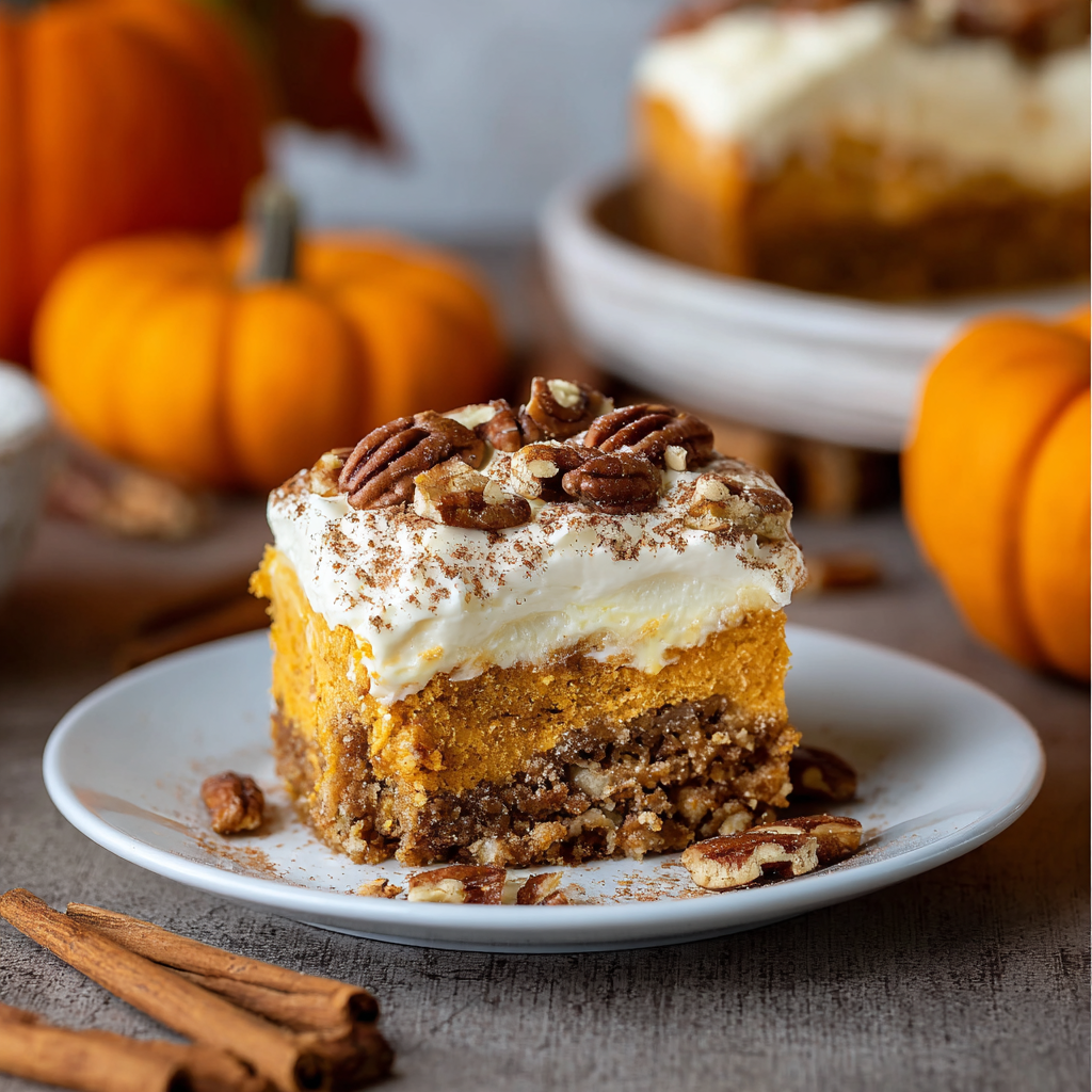 Spiced Pumpkin Earthquake Cake