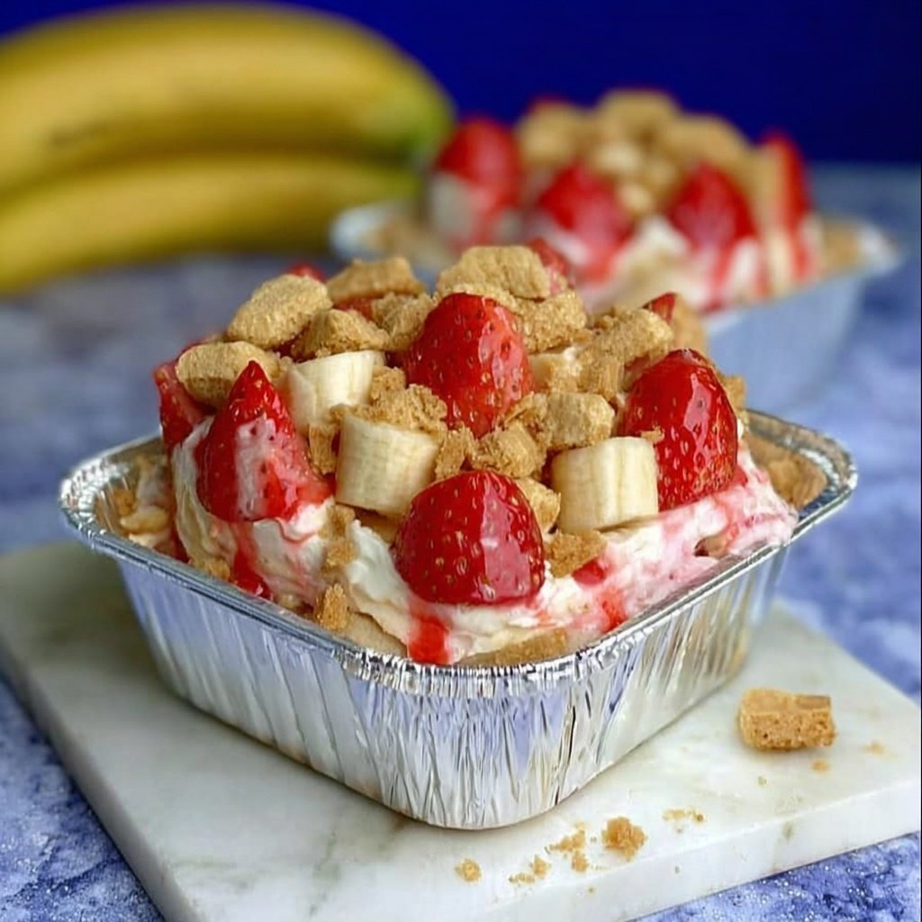 20-Minute Strawberry Cheesecake Banana Pudding