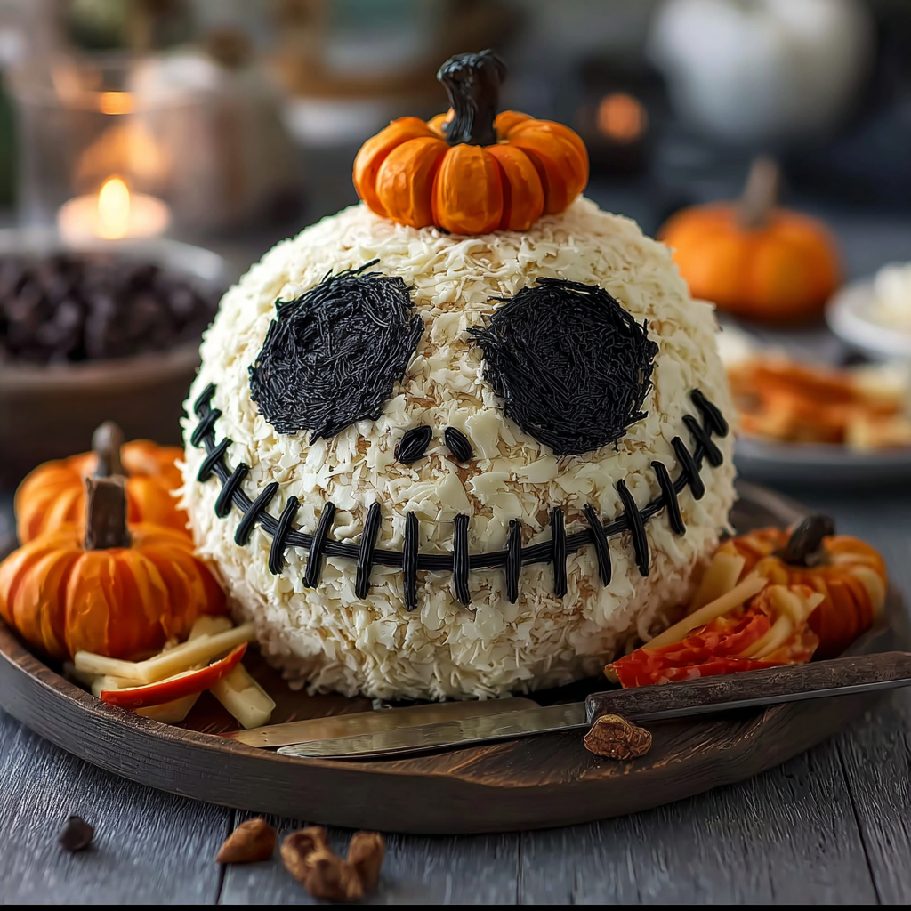 Skellington Cheese Ball: Easy Halloween Appetizer Recipe