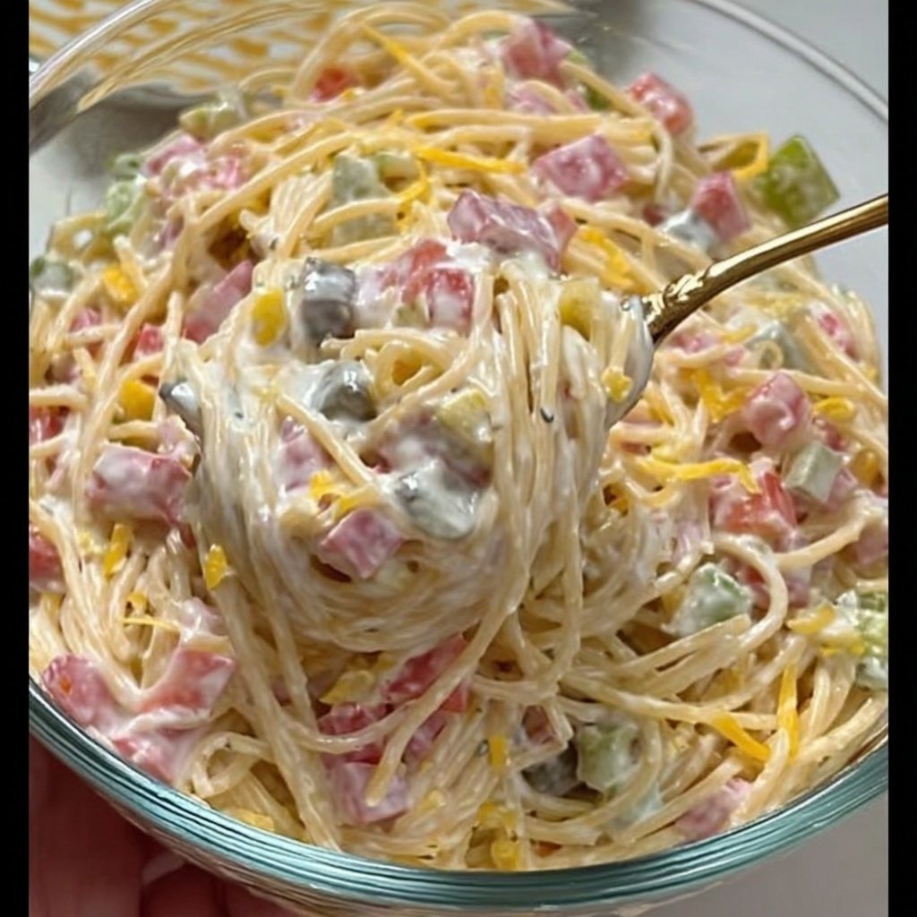 creamy spaghetti  salad