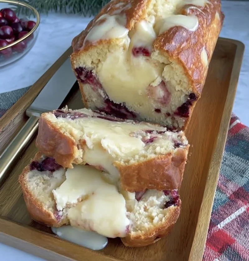 Cream Cheese Cranberry Loaf Bread