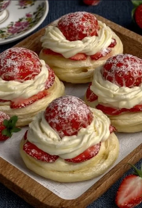 Delightful Strawberry Cream Pastries