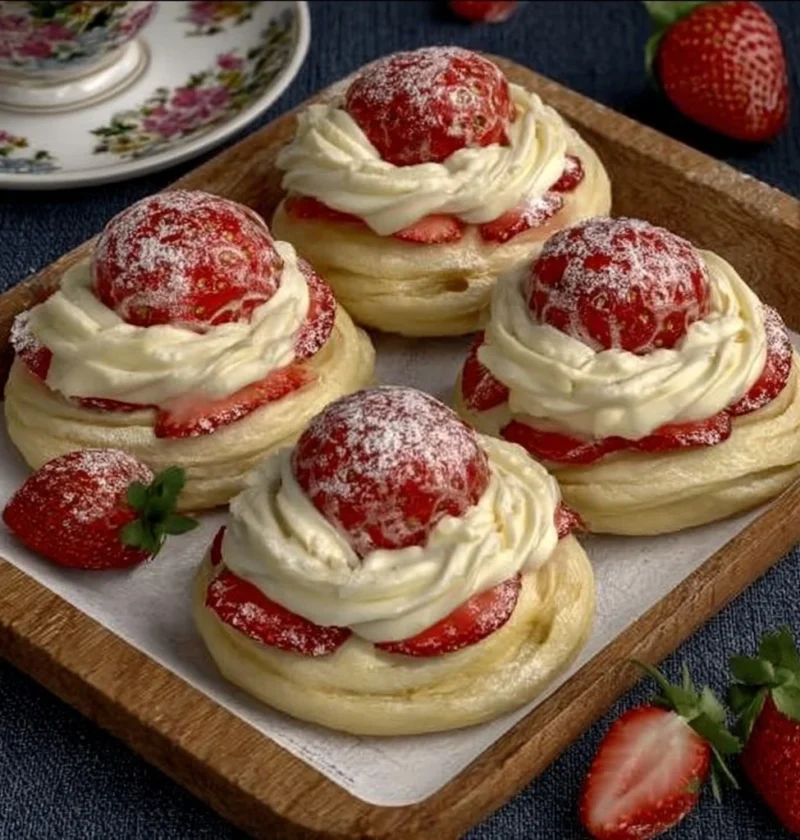 Delightful Strawberry Cream Pastries