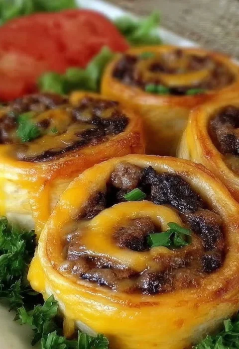 Garlic Butter Cheeseburger Rollups