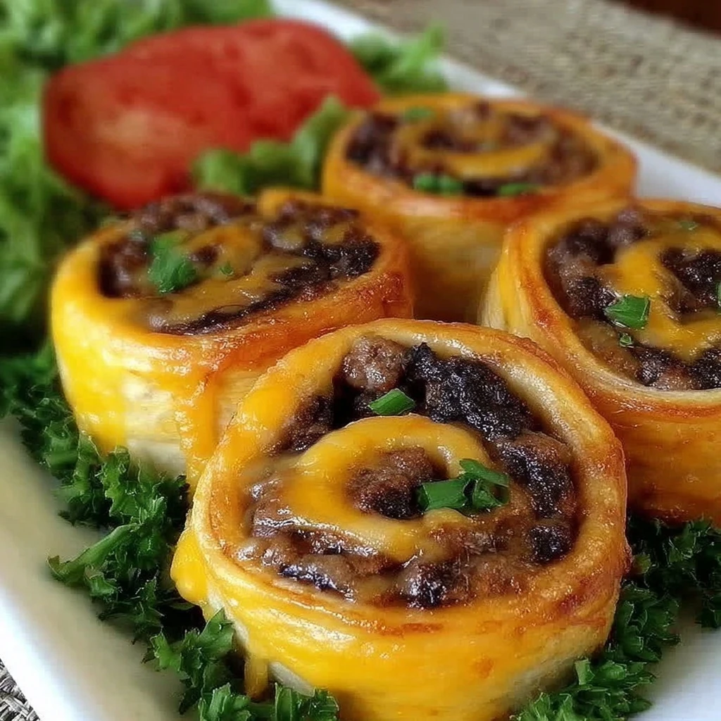 Garlic Butter Cheeseburger Rollups