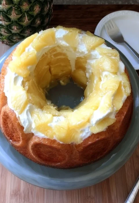 Pineapple Cream Cheese Bundt Cake