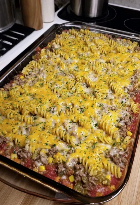 Cheesy Beef Pastacasserole