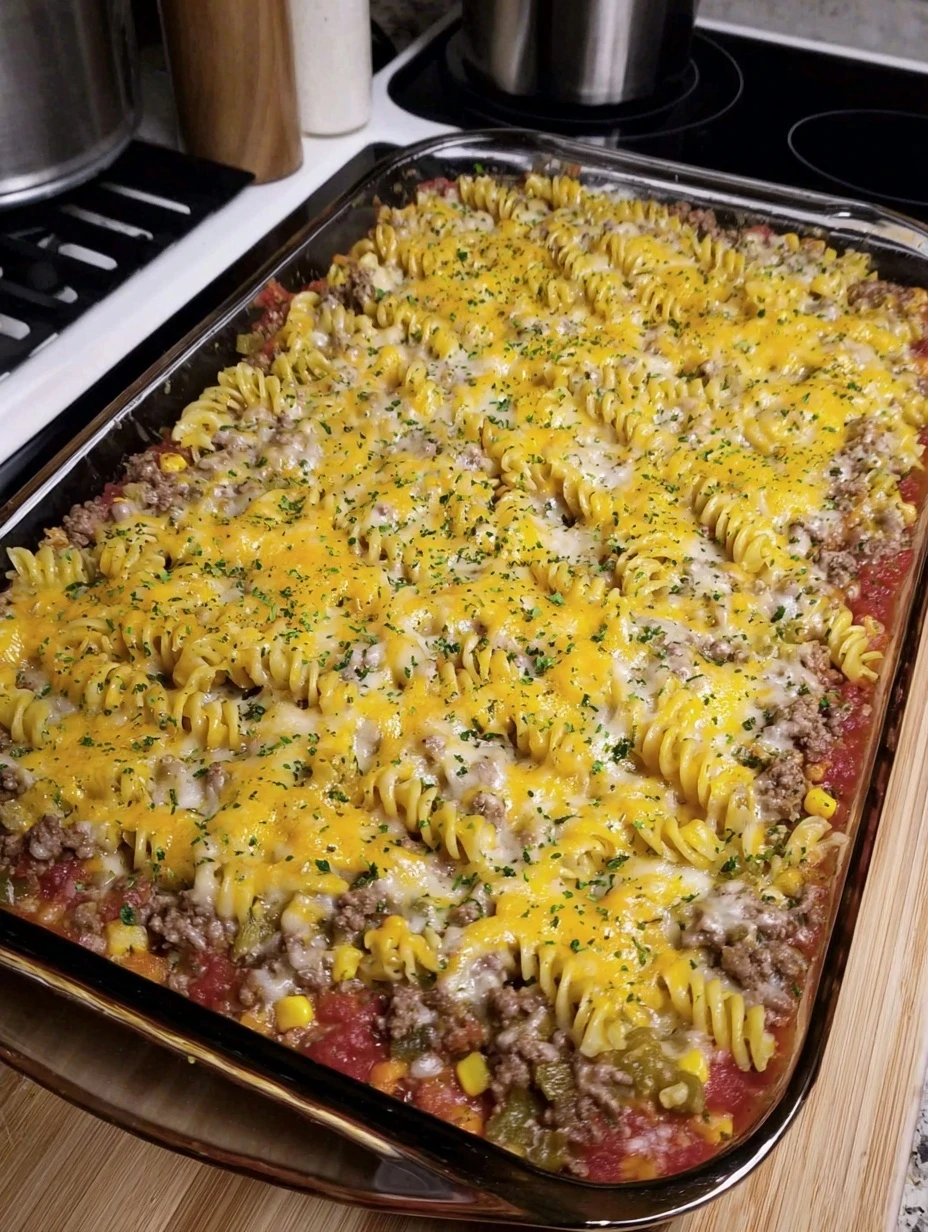 cheesy beef and pasta-casserole