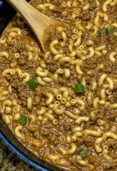 Classic Beef Elbow Macaroni Skillet