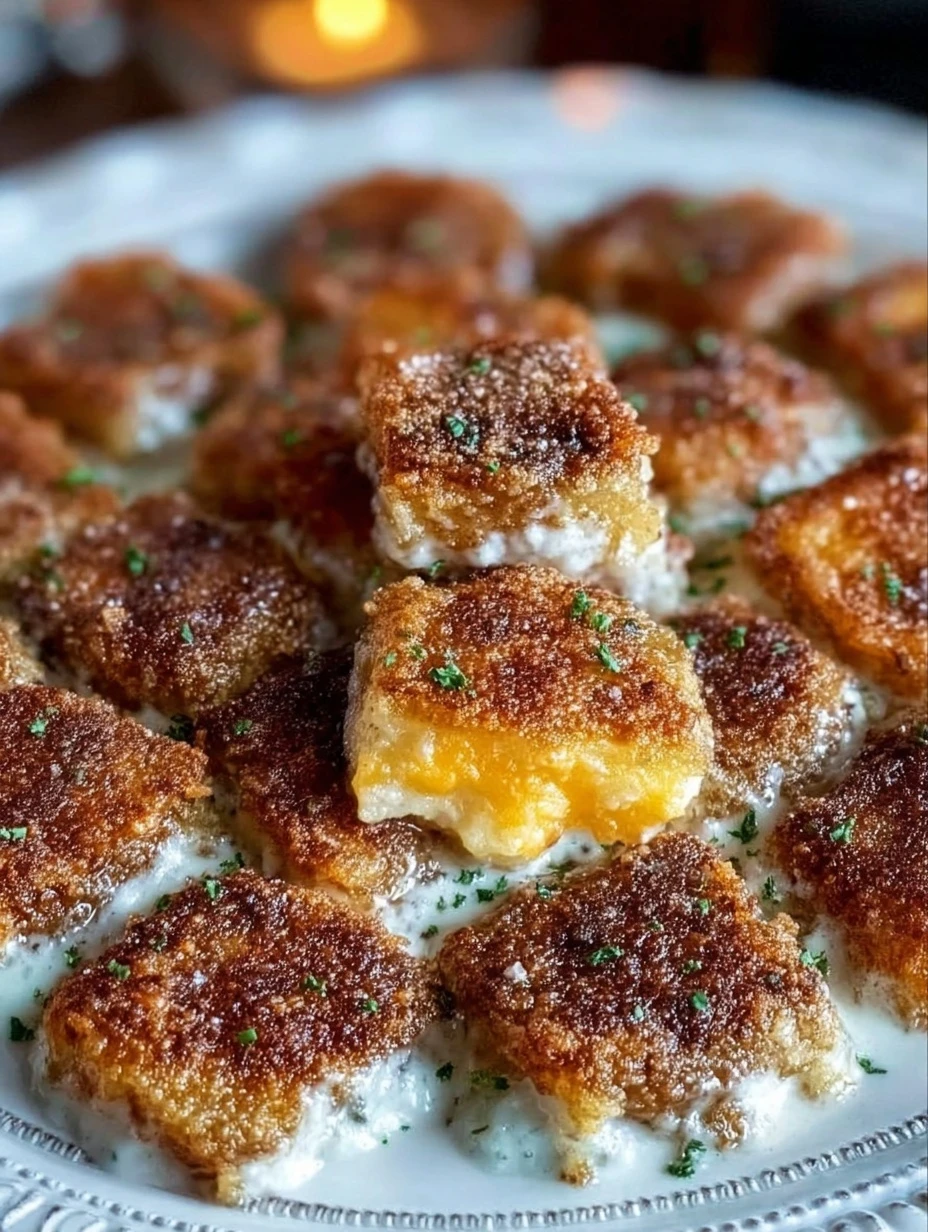 Crispy creamy potato bites