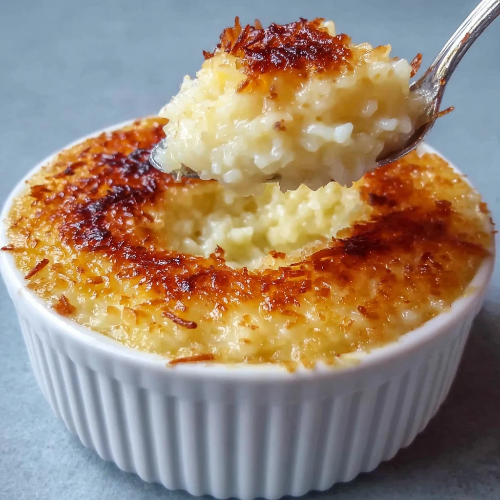baked coconut rice pudding