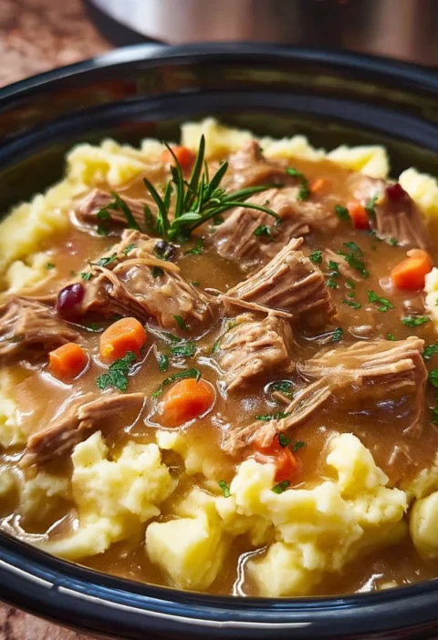 Easy Beef And Gravy With Mashed Potatoes Recipe Homemade Beef Gravy For Mashed Potatoes Best Cuts Of Beef For Gravy And Po...