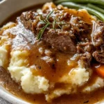 Beef and Gravy with Mashed Potatoes