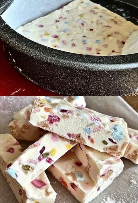 Fouringredient Nougat Bars Chewy Festive